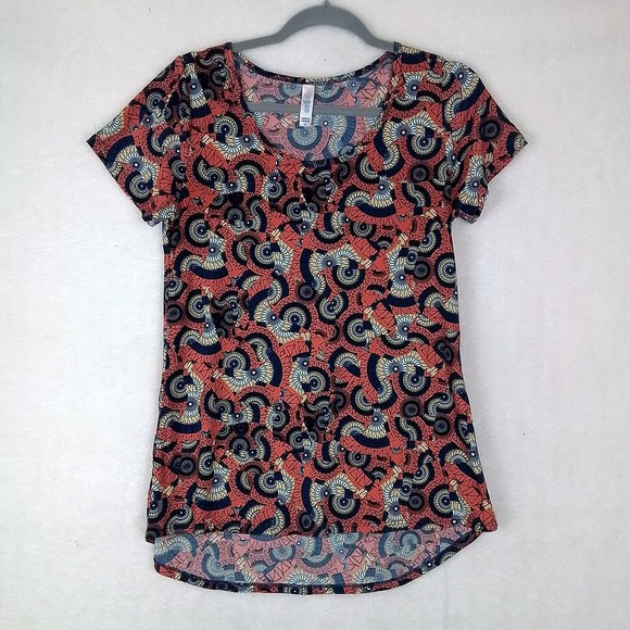 LulaRoe Simply Comfortable Oversized Tunic Size‎ XS in Orange, Teal, Yellow - Picture 1 of 10